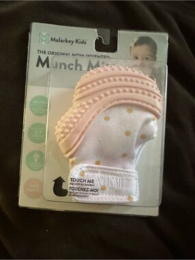 Pink Munch Mitt Teething Glove